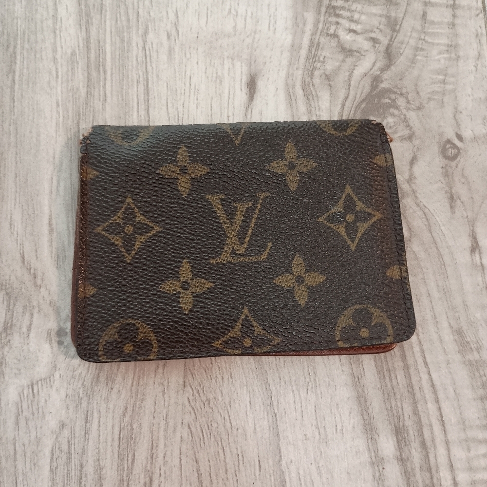Authentic Louis Vuitton Monogram Porte 2 Cartes Vertical Pass Case